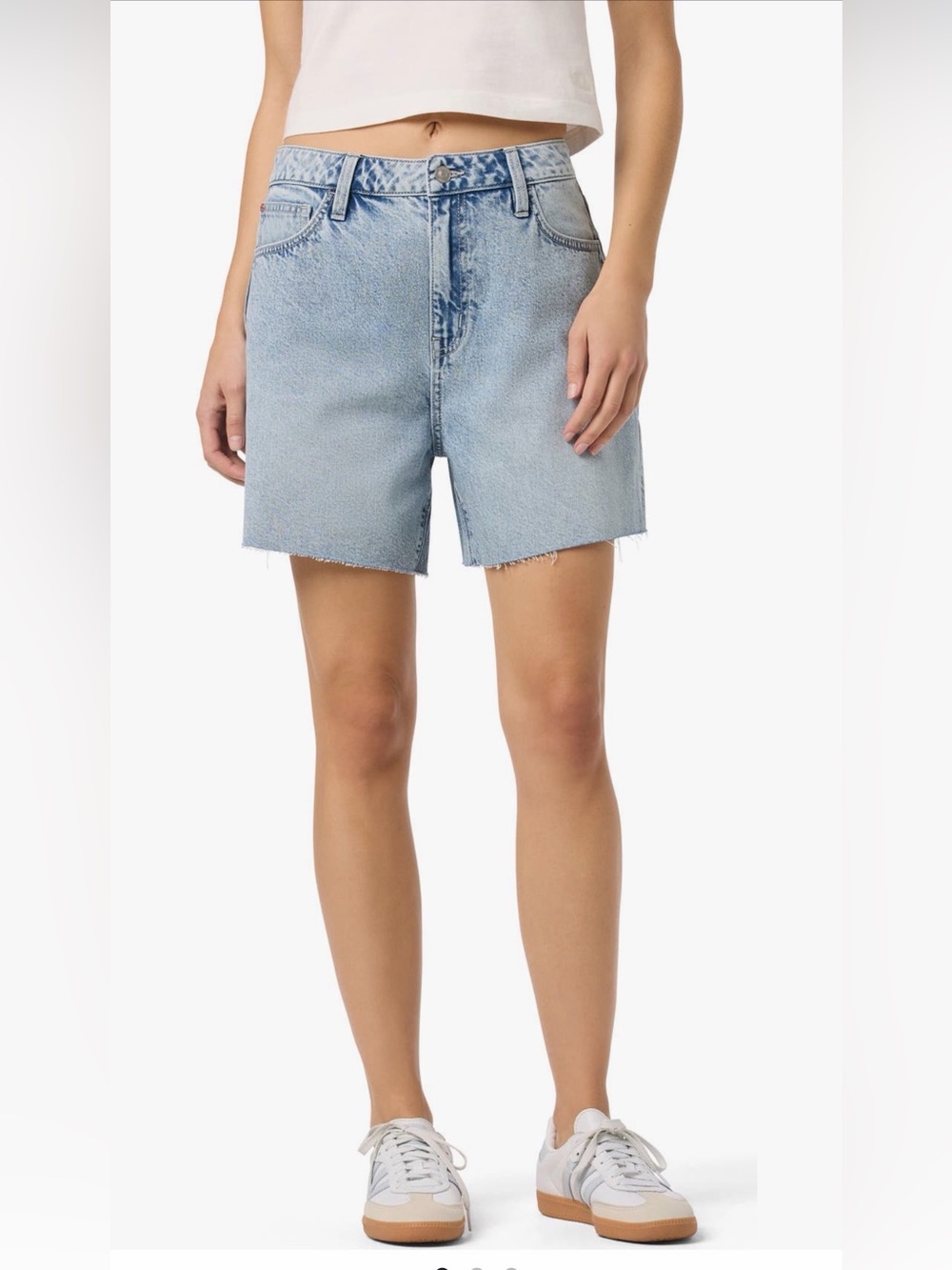 Hudson Jeans Relaxed Raw Hem Denim Shorts- Rhone